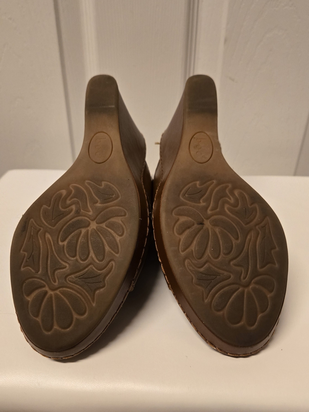 b.o.c. Tan Crisscross Wedge Slingback Sandals - Picture 3 of 5